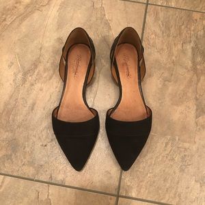 Madewell D’Orsay Flats in Black Suede